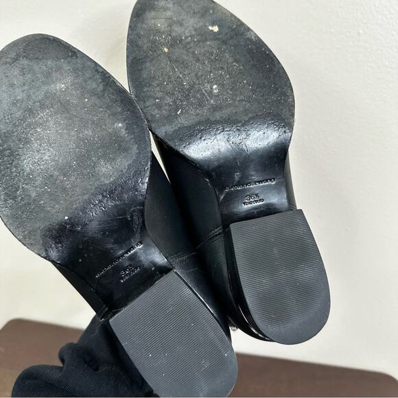 Alexander Wang Kori Cutout Studded Black Leather Ankle Boots Womens 36.5 - Picture 9 of 12